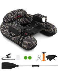 COSTWAY Надувная лодка с регулируемым держателем для удочки (другое)