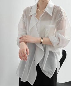 aimoha -select-/(W) Прозрачная большая рубашка