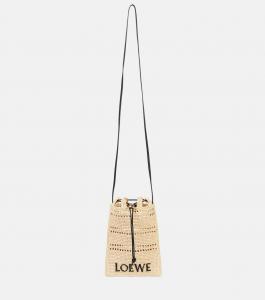 Сумка из рафии Paula's Ibiza с ремешком Loewe, Natural