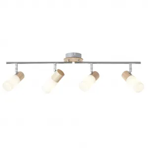 Светильник потолочный Babsan E14 1 шт. Спот-тубус 4 лампы, светлое дерево/белый Brilliant, Holz hell/weiß