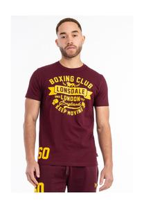 Мужская футболка обычного кроя GRUTING LONSDALE, цвет Oxblood/yellow