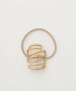 Металлическая резинка для волос с рисунком в виде линии Colleca La, цвет Gold