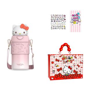 Термостакан Sanrio, Sanrio Naughty Insulated Cup (Hello Kitty+Kt Festival Portable Box Greeting Card Sticker)