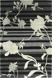 Ковер SAFAVIEH, 290 x 412 см, Rodeo Drive Collection, Black & Grey, ручной работы, мид-сенчури модерн, абстрактный, шерстяной, идеален для помещений с высокой проходимостью в гостиной, спальне (RD886A)