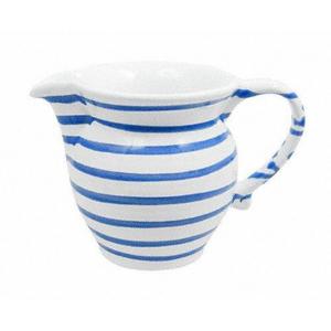 Молочник с голубым пламенем гладкий 0,5 л/высота: 10,8 см Gmundner Keramik, белый синий