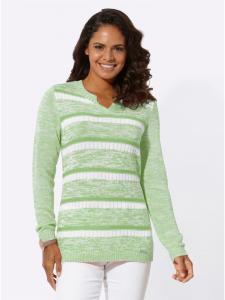 WITT WEIDEN Свитер с длинными рукавами, узорчатого цвета желто-белого оттенка