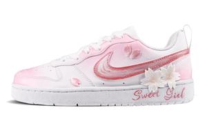 Детские кроссовки для скейтбординга Court Borough Low 2 с противоскользящей подошвой и износостойкими подошвами для подростков Nike, розовый