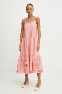 Хлопковое платье Fracomina, оранжевый