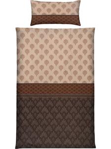 Роскошное фланелевое постельное белье коричневого цвета Erwin Müller, 240x220 см (40x80 см)