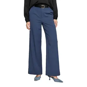 Брюки с высокой талией Vila Varone Wide Leg, синий