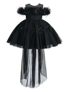 Платье с перьями и бантом Tulleen, черный
