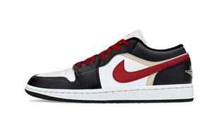 Jordan Баскетбольные кроссовки Air 1 Mintine с низким верхом, износостойкие, винтажные, унисекс, черно-красные