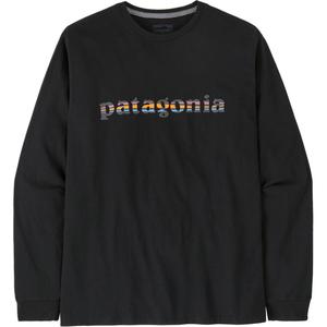 Длинный рукав '73 Текстовый логотип Ответственность Футболка Мужская Patagonia, Береза Белый/BCW