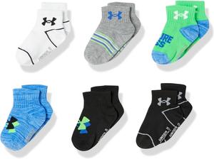 Under Armour детские носки Essential Quarter, набор, Green