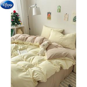 Disney Комплект постельного белья 1,5 спальный, 4 предмета: пододеяльник 150x200 см, цвет сыр + абрикос