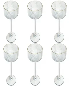 Набор из 6 стаканов Stax Optic Twist Coupe Abode Homewares, прозрачный