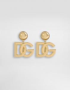 Серьги-клипсы с логотипом dg Dolce & Gabbana, золото