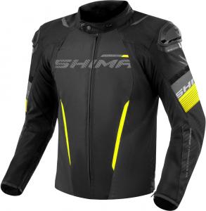 Водонепроницаемая текстильная мотоциклетная куртка SHIMA solid 2.0, Black/Yellow