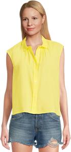 Женская рубашка с коротким рукавом на пуговицах Lilla P, Lemon