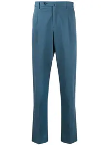 Брюки прямого кроя со складками Pt01, синий