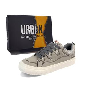 URBAN AUTHENTIC Антискользящие износостойкие низкие скейтерские кроссовки мужские серые, цвет Gray