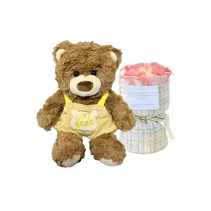 Подтяжки Штаны Глупый Медведь Животное Кукла Плюшевая Кукла Высота 30см LOGISTAR, Overalls Bun Bun Bear Litchi Bouquet