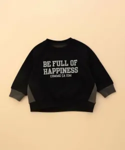 Толстовка с бархатным принтом, подобранная по цвету (детский размер) Comme Ca Ism, цвет Black