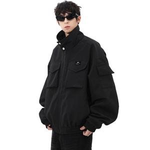 Куртка Unisex Stand Collar Moderate ZIAREL, черный with removable logo