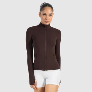 SMILODOX Женская тренировочная куртка Kenna коричневого цвета