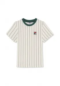 Футболка lubaco в полоску, обычная. Fila, Egret/Black Striped