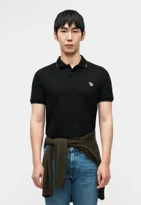 Рубашка приталенного кроя, поло с зебровым принтом Ps Paul Smith, Black