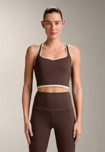 Топ comfortlux с контрастной перекрестной спинкой Oysho, Mottled Brown