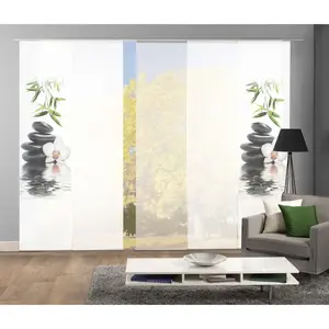 Шторка-панель RUSKIN на липучке, комплект из 5 шт., ВxШ: 245x60 см, включая крепежные аксессуары Home Wohnideen, зеленый