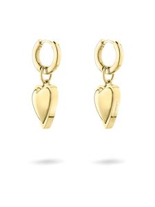LIEBESKIND BERLIN Металлическая серьга в форме сердца, золотая