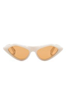 Солнцезащитные очки в скульптурной оправе Marni Eyewear, нейтральный