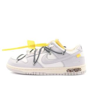 Кроссовки x off white dunk low Nike, серый