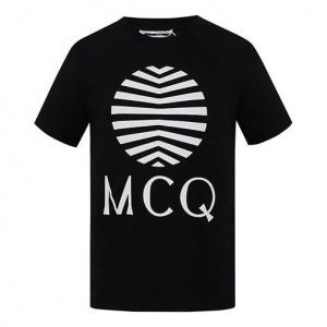 Футболка logo printing round neck short sleeve tee 'black' Alexander Mcqueen, черный