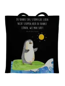 Сумка для переноски Mr & Mrs Panda Pinguin Surfer, черный