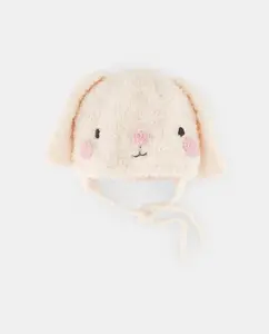 Детская гладкая шапка с капюшоном в виде кролика Kids El Corte Inglés, белый