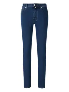 Джинсы из денима с застежкой на пуговицы и нашивкой-логотипом JACOB COHEN, синий