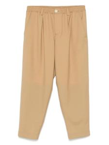 Шерстяные брюки с кулиской Marni, коричневый