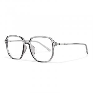 Sagawa Пластиковая квадратная оправа для очков TR/Memory унисекс, Transparent Gray