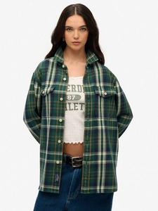 Свободная рубашка в клетку Superdry, Merchant Check Green