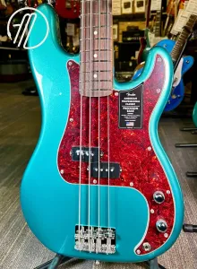 Fender American Professional Classic Precision Bass, гриф из розового дерева, выцветший металлический зеленый цвет Шервуда