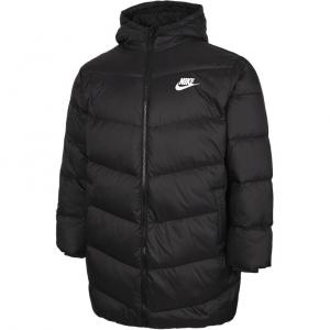 Детская пуховая куртка с капюшоном, несъемный, утолщенный капюшон Nike, черный