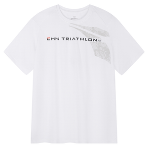 361° Футболка мужская белая с круглым вырезом умеренно прямого кроя