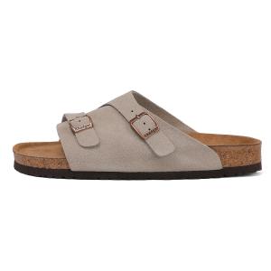 Тихие нескользящие тапочки-слайды унисекс Khadgar, White Gray