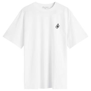 Футболка с вышивкой якорь из джерси Jw Anderson, белый