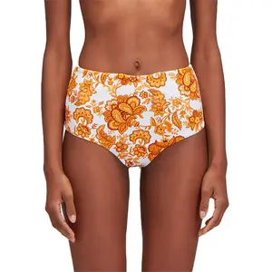 Низ бикини Sundek High-waisted flower tale-print culottes Ipannema, белый