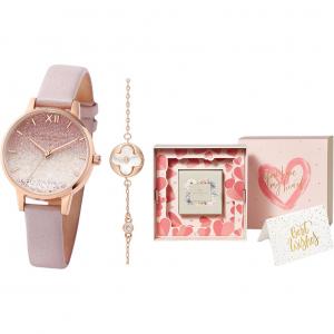 OLIVIA·BURTON Часы Quartz Movement Pink Watch Dial Women's Watch European/US Watch